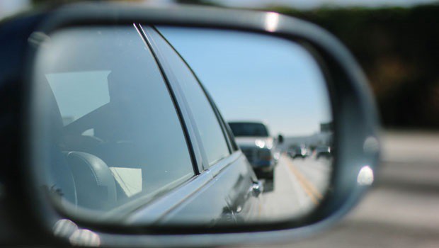 car mirror rear view